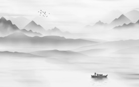 中式新山水爆款画 文件分层画