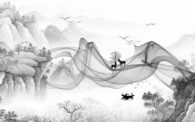 风景新山水爆款画 文件分层画