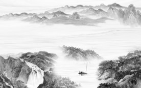 中国风新山水爆款画 文件分层画