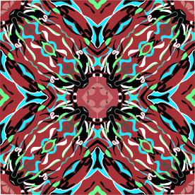 敦煌风 方巾 花纹