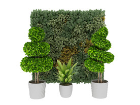 高端植物墙3d模型