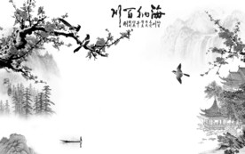 花鸟山水画人气画 TIF分层