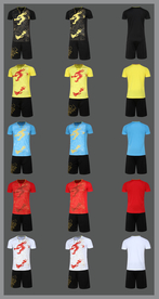 短袖运动套装样机图片