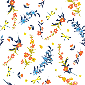 小碎花 真丝印花