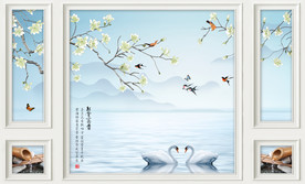 现代电视背景墙