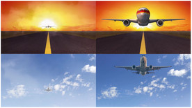 飞机起飞特效视频