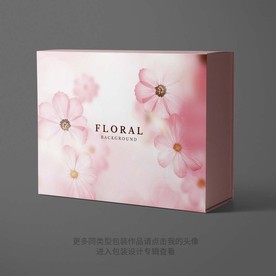 樱花粉精美礼品包装盒设计