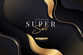 高端打折促销卡片邀请函