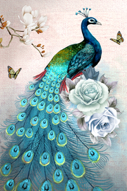 绿孔雀装饰画