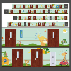 儿童医院诊区插画