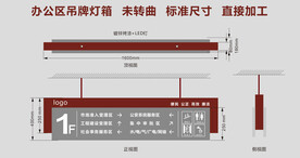 办公区吊牌灯箱标识牌