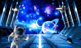 太空星空宇宙背景墙