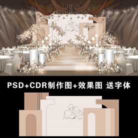 香槟色婚礼莫兰迪色系婚礼