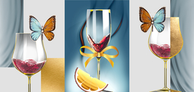 餐高脚杯装饰画