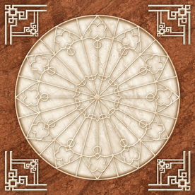 璀璨之花浮雕天顶壁画