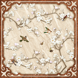 花鸟新中式大理石天顶