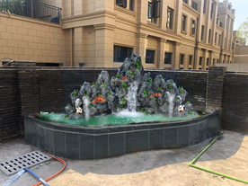 庭院真石假山流水效果图