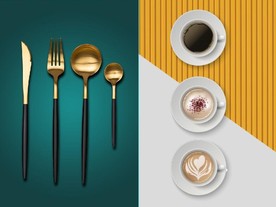 现代晶瓷酒杯咖啡杯饮餐厅装饰画