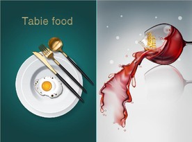 现代晶瓷酒杯餐具餐饮餐厅装饰画