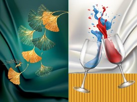 现代晶瓷酒杯餐饮餐厅装饰画