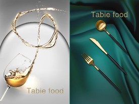 现代晶瓷酒杯餐饮餐厅装饰画