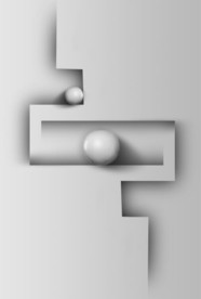 晶瓷现代抽象立体几何玄关装饰画