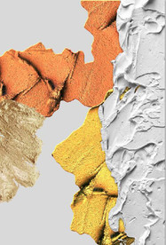 现代抽象立体金色油漆笔刷装饰画