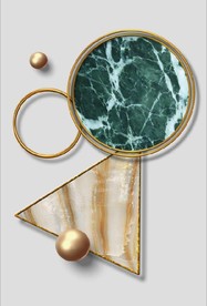 现代晶瓷抽象几何装饰无框画