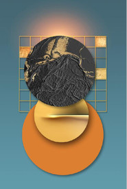 晶瓷抽象金色立体几何玄关装饰画