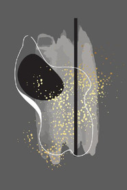 侘寂风现代抽象油画玄关装饰画