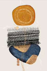 侘寂风现代抽象油画玄关装饰画