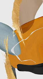 现代爱马仕抽象油画玄关装饰画