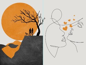 爱马仕轻奢爱情风景装饰无框画