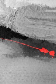 现代抽象彩色水墨油画玄关装饰画