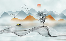 新中式电视背景墙