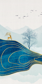 线条意境麋鹿玄关