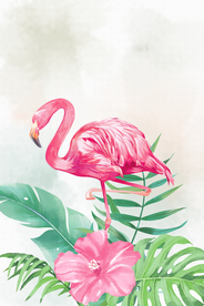 火烈鸟装饰画