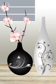 花瓶插花装饰画