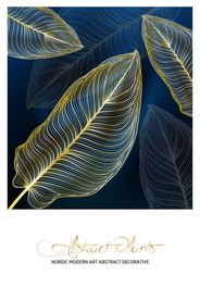 金色植物装饰画