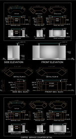 餐厅服务柜台CAD施工图