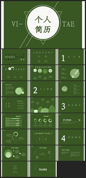 求职学生个人简历PPT素材