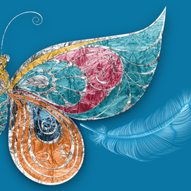 珐琅彩蝴蝶玄关