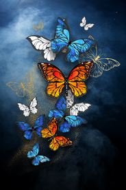 蝴蝶晶瓷画玄关