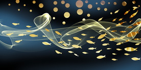 金色梦幻鱼群玄关