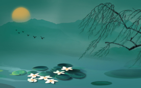 中国风国潮插画背景