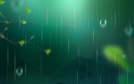国潮雨滴插画背景