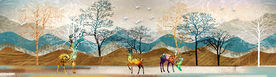 麋鹿装饰画