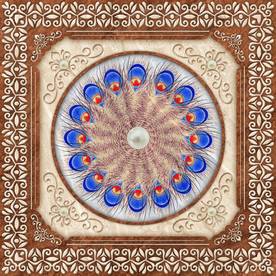 花纹大理石天顶地画