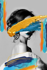 美女油彩装饰画