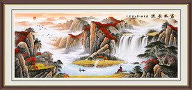 旭日东升 山水画